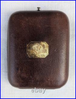 Antique Patek. Philippe & Co. Geneva Brown Leather Pocket Watch Case Circa 1840