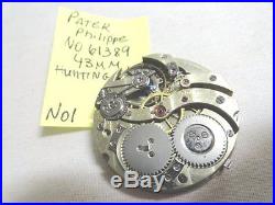 Antique Patek Philippe Hunting Case Pocket Watch Movement No 61389 43mm No1