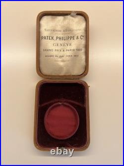 Antique Patek Philippe Pocket Watch Box Case Genéve Grand Prix Paris 1889 1900