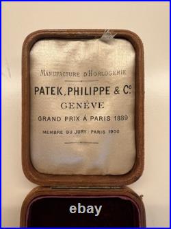 Antique Patek Philippe Pocket Watch Box Case Genéve Grand Prix Paris 1889 1900