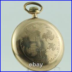Antique Philadelphia Guilloche Pocket Watch Case 16 Size 10k Rolled Gold Plated