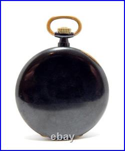 Antique Pocket Movado 15 Jewels Open Face Case Steel Circa 1950 Working