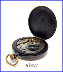 Antique Pocket Movado 15 Jewels Open Face Case Steel Circa 1950 Working