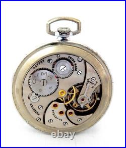Antique Pocket Watch CYMA 15 Jewels Open Face Case Steel 48mm Circa 1920 Working