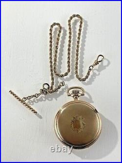 Antique Pocket Watch Case Gold Filled 20 Year Rope Chain