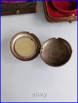 Antique Pocket Watch Case Victorian Pocket Watch Box Gold Silver