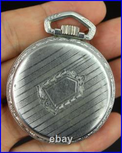 Antique Pocket Watch Elgin DEFIANCE case 16s 15j 1890 NEVER ENGRAVED MONOGRAM