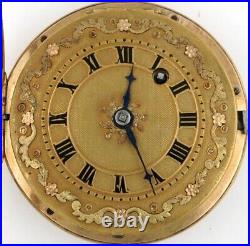 Antique Pocket Watch Gold & enamel case, Swiss, c1820