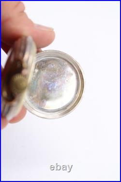 Antique Pocket Watch Halbmond und Reichskrone Coin Silver. 800 Case ticking