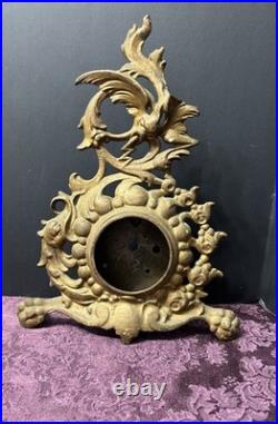 Antique Pocket Watch Holder Case Ornate CastMetal Rococo Style c1880s-1910