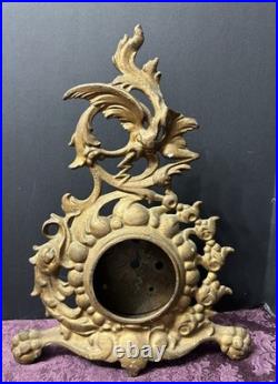 Antique Pocket Watch Holder Case Ornate CastMetal Rococo Style c1880s-1910