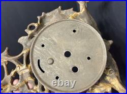 Antique Pocket Watch Holder Case Ornate CastMetal Rococo Style c1880s-1910