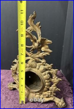 Antique Pocket Watch Holder Case Ornate CastMetal Rococo Style c1880s-1910