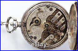 Antique Pocket Watch J. Dent London Silver Case 0.800 Key Wind Ottoman/turkey