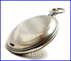 Antique Pocket Watch LONGINES Cal 19.75N Case Steel 53mm Circa 1915 Working