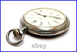 Antique Pocket Watch LONGINES Cal 19.75N Case Steel 53mm Circa 1915 Working