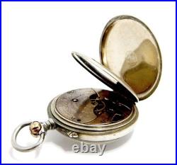 Antique Pocket Watch LONGINES Open Face Cal 17.61 Case Steel Circa 1910 Working