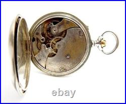 Antique Pocket Watch LONGINES Open Face Cal 17.61 Case Steel Circa 1910 Working