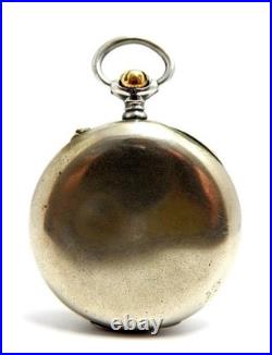 Antique Pocket Watch LONGINES Open Face Cal 17.61 Case Steel Circa 1910 Working