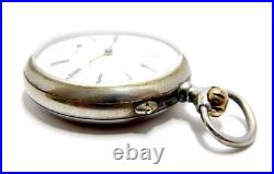 Antique Pocket Watch LONGINES Open Face Cal 17.61 Case Steel Circa 1910 Working