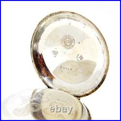 Antique Pocket Watch LONGINES Open Face Cal 18.49 Case Steel 50mm 1925c Working