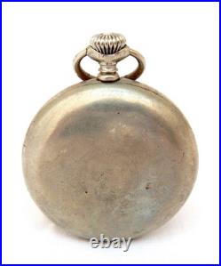 Antique Pocket Watch LONGINES Open Face Cal 18.49 Case Steel 50mm 1925c Working