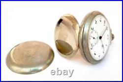 Antique Pocket Watch LONGINES Open Face Cal 18.49 Case Steel 50mm 1925c Working