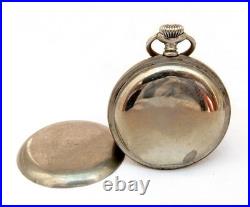 Antique Pocket Watch LONGINES Open Face Cal 18.49 Case Steel 50mm 1925c Working