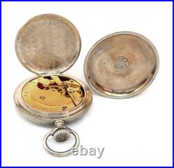 Antique Pocket Watch LONGINES Open Face Cal 18.49 Case Steel 50mm 1925c Working