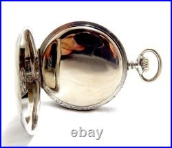 Antique Pocket Watch LONGINES Open Face Cal 19.75N Case Steel 50mm 1928c Working