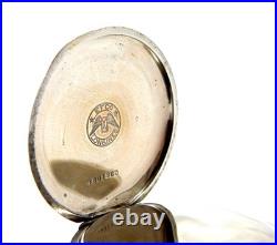 Antique Pocket Watch LONGINES Open Face Cal 19.75N Case Steel 50mm 1928c Working