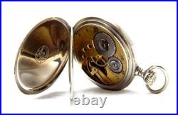 Antique Pocket Watch LONGINES Open Face Cal 19.75N Case Steel 50mm 1928c Working