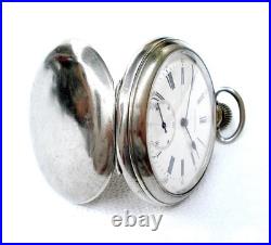 Antique Pocket Watch LONGINES Open Face Case Steel 54mm Circa 1905 Working