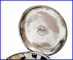 Antique Pocket Watch LONGINES Open Face Case Steel 54mm Circa 1905 Working