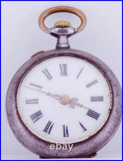 Antique Pocket Watch LeCoultre Caliber-Fancy Skull Snake Case-Memento Mori c1890
