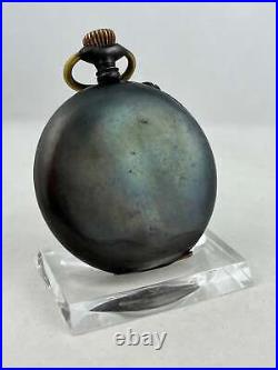 Antique Pocket Watch Manual Wind with Black Matte Case, Works