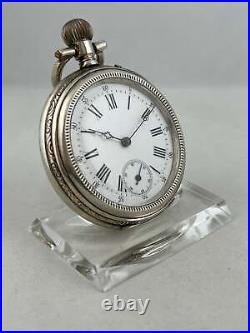 Antique Pocket Watch Manual Wind with Thick Case and Onion Crown, Works