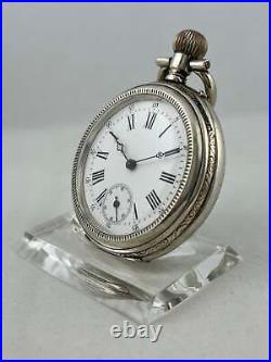 Antique Pocket Watch Manual Wind with Thick Case and Onion Crown, Works