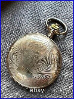 Antique Pocket Watch Mechanical Swiss Longines Gilt Full Hunter Rare Old 20th