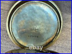Antique Pocket Watch Mechanical Swiss Longines Gilt Full Hunter Rare Old 20th