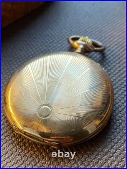 Antique Pocket Watch Mechanical Swiss Longines Gilt Full Hunter Rare Old 20th