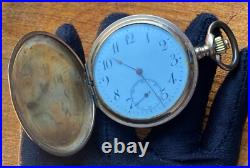 Antique Pocket Watch Mechanical Swiss Longines Gilt Full Hunter Rare Old 20th