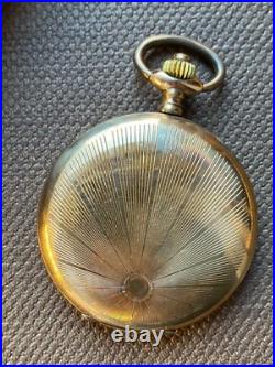 Antique Pocket Watch Mechanical Swiss Longines Gilt Full Hunter Rare Old 20th