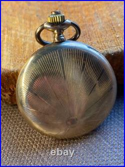 Antique Pocket Watch Mechanical Swiss Longines Gilt Full Hunter Rare Old 20th