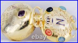Antique Pocket Watch Napoleon I Era Verge Fusee Gilt Enamel Precious Stones Case