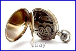 Antique Pocket Watch Open Face Hand Winding Case Steel 50mm Circa 1920 Working