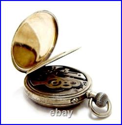 Antique Pocket Watch Open Face Hand Winding Case Steel 50mm Circa 1920 Working