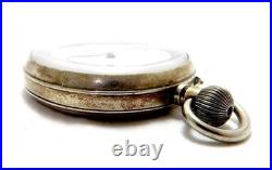 Antique Pocket Watch Open Face Hand Winding Case Steel 50mm Circa 1920 Working