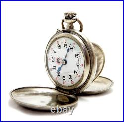 Antique Pocket Watch ROSSKOPF & Co Hunter Grand Prix Paris 49mm 1905c Working