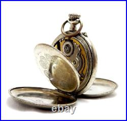 Antique Pocket Watch ROSSKOPF & Co Hunter Grand Prix Paris 49mm 1905c Working